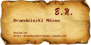 Brandeiszki Mózes névjegykártya