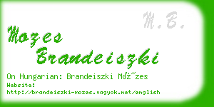 mozes brandeiszki business card